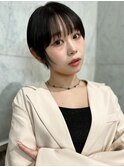 顔周りカット 小顔 艶トリートメント 美髪 20代30代 艶髪 黒髪