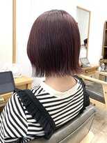 セイドット フクオカ(Say.FUKUOKA)&nbsp;【レディース・大名】切りっぱなしボブ×ラベンダーピンク