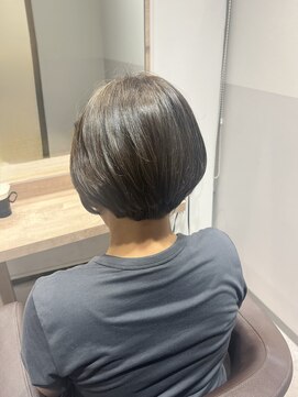 サロウィン 大宮Crest店(SALOWIN) 襟足スッキリ　オリーブカラー