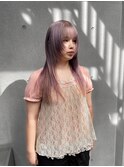 pail/ペールカラー パープル ハイトーンロング レイヤーカット