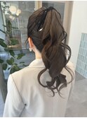 ポニーテール/ロング
