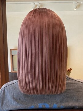 トップヘアー アヴェニュー 刈谷(TOPHAIR Avenue) 刈谷タッセルボブ大人可愛いピンクベージュ透明感カラー艶髪