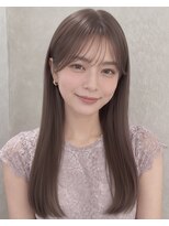 オンク 新宿(onk)&nbsp;黒髪/グレーベージュ/レイヤーロング/前髪パーマ[新宿駅]