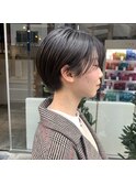 ショートヘア　シースルーバング
