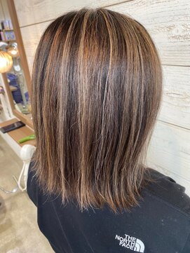 ベルクープス 天王寺店(Belle Coupes) 【ベルクープス天王寺】megu ミディアムバイレイヤージュ