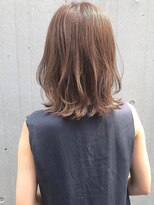 アグノス 青山(Agnos) 大人かわいいフェザーバングAラインボブカーキグレージュ♪