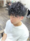 前下がりマッシュ×ツイストスパイラルパーマ