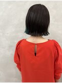 デザインカラー×ぱつっとボブ