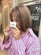 スクワッド(SQUAD)&nbsp;切りっぱなしボブ×ミルクティーベージュ
