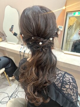 ミラ(Mila) ロングから大人ハーフアップ☆パール