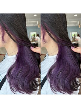 シュシュバイジャガラ 千葉駅北口店(chou chou byJAGARA) インナーカラー×パープル【chou chou千葉・千葉駅】