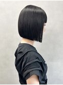 【中西里美】黒髪パツンボブ