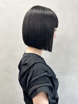 ヘアサロン ドットプラス 町田店(dot. plus)&nbsp;【中西里美】黒髪パツンボブ