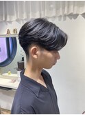 ショートセンターパート×ニュアンスパーマ