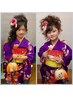 【七五三予約受付中☆７歳☆着物レンタル料無料】着付け＋へアセット