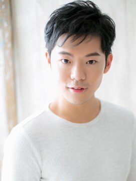 モッズヘアー メン 戸田公園店(mod's hair men) 黒髪くせ毛風ツーブロックセミウェット耳だしショートf戸田公園