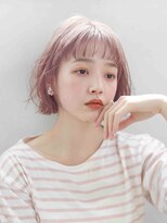 マム(mamu)&nbsp;柔らかボブ/ホワイトピンク/ケアブリーチ/TOKIOトリートメント