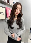 黒髪/ボブルフ/ネビージュ/小顔/ワンレン/梅田/髪質改善/前髪