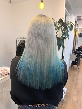 ハビット (habitt) ホワイトシルバー×ライトブルー