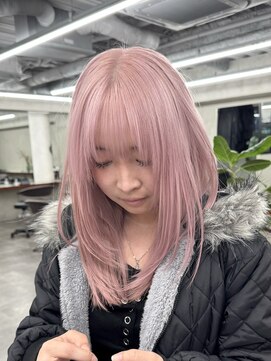 ニコ トウキョウ 渋谷(nico TOKYO) ホワイトピンクダブルカラーケアブリーチハイトーンレイヤー