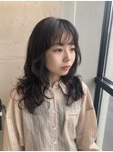 大きめロングパーマ