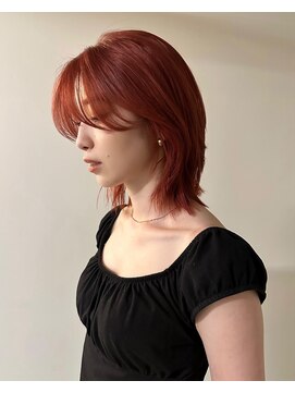 ノラ シブヤ(NORA) オレンジブラウン.ダブルカラー.ブリーチカラー.暖色カラー