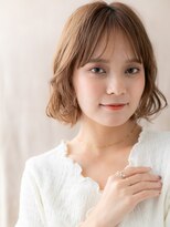 カバーヘア ブリス 川口(COVER HAIR bliss)&nbsp;ミルクティーアッシュゆるふわ大人ボブパーマA0川口20代30代40代