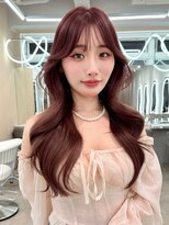 グロー 大宮(GLROW) ヨシンモリ くびれ巻き レッドバイオレット 顔まわりカット