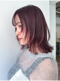 フェイスレイヤー×外ハネ大人ボブ