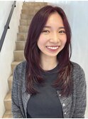 ブリーチなしで出来るボルドーカラー 岡田