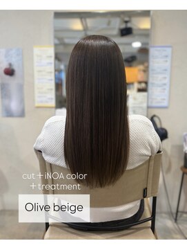 ティーズピーク(ty s peak) 【cut+color+treatment】 iNOA color × Olive beige