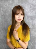 ダークパープルナチュラルショートミルクブラウンヘアアレンジ