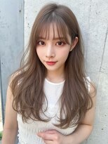 リークフー(Ree cu fuu)&nbsp;レイヤーカットミルクティーベージュ夏カラーブリーチ無しカラー