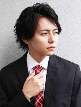 アフロート ディル(AFLOAT D'L) 好印象メンズパーマ爽やかビジネスウルフ人気◎ミディアム髪型