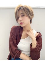 ジエクト 本店(The Ect)&nbsp;小顔×ワンサイドショート×ベージュカラー