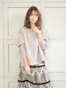 モーラ 浅香山店(MOLLA) レイヤーでこなれ感UPvol.2【レイヤーロング/グレーベージュ】