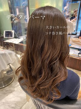 アピッシュ ギンザ(apish ginza) tomo前髪アンブレラカラーこなれミディイメチェンウェーブパーマ