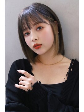 ブラン 広島本通(Blanc) 【Blanc】インナーカラー＿透けバング＿ボブ