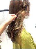 テラコッタデジタルパーマくすみブルー韓国マッシュミニウルフ