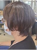 ミセス 大人可愛い丸みショートスタイル 40代50代60代