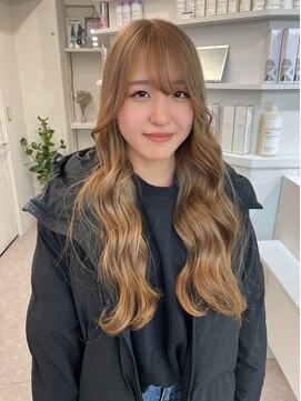 ペレ 渋谷(PELE) 切りっぱなしボブ/エアリーロング/美髪/ピンクブラウン/渋谷