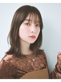 大人かわいい外ハネストレートミディアム［渋谷駅］