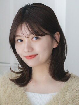 ガーデンヨコハマエスト(GARDEN YOKOHAMA est) ミディアム レイヤーカット オリーブベージュ ウェットヘア