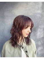 フリー(FREEY) ミディアムパーマ　コテ巻き風