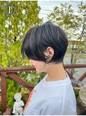 ナチュラルショート/大人ショート/シースルーブラック