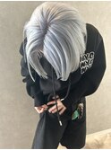 福井　大和田　ハイトーン　水色カラー　ペールブルー　ボブ