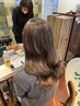 【平日限定】透明感うる艶全体カラー（白髪染め含）＋毛髪強化トリートメント