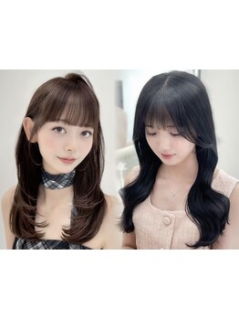今どきお洒落女子な顔周りに♪色っぽこなれ感を引き立て1mmで印象を変える小顔魅せ韓国風レイヤー[新宿]