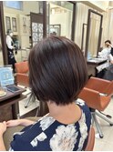 ミディアムヘア/暗めカラー/グランマッシュ/成田富里