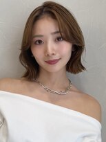 アグノス 青山(Agnos) シースルーバング艶感ワンカール外ハネボブグランマッシュ